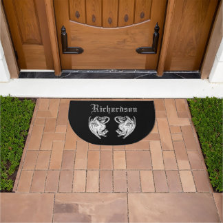 Personalized Winged Dragons Doormat