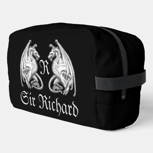 Personalized Winged Dragons Dopp Kit (Left Corner)