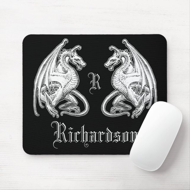 Personalized Winged Dragons  Mouse Pad (With Mouse)