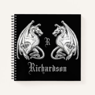 Personalized Winged Dragons Notebook