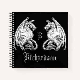 Personalized Winged Dragons  Notebook