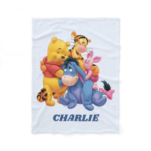 Personalized Winnie the Pooh and Pals Fleece Blanket