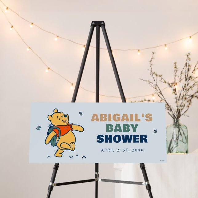Personalized Winnie the Pooh Baby Shower Welcome Foam Board (In Situ (Stand))
