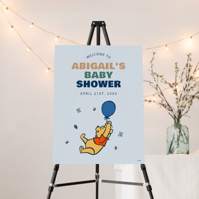 Personalized Winnie the Pooh Baby Shower Welcome Foam Board (In Situ (Stand))