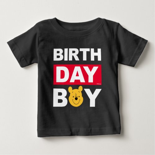 Personalized Winnie the Pooh Birthday Boy  Baby T_ Baby T_Shirt