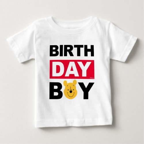 Personalized Winnie the Pooh Birthday Boy  Baby T_ Baby T_Shirt