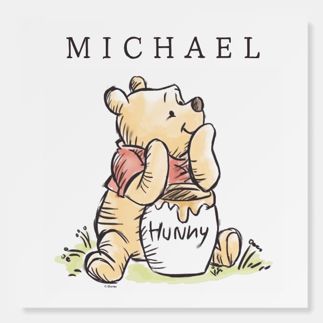 Personalized Winnie the Pooh Foam Board (Front)