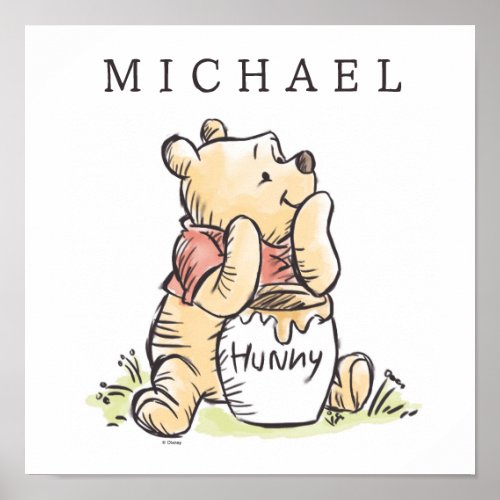 Personalized Winnie the Pooh Poster