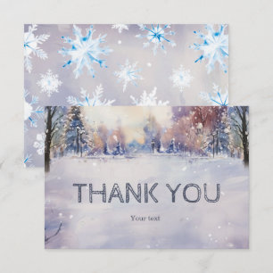 Personalized Winter Baby Shower Thank You Card