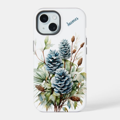 Personalized Winter Floral Phone Case