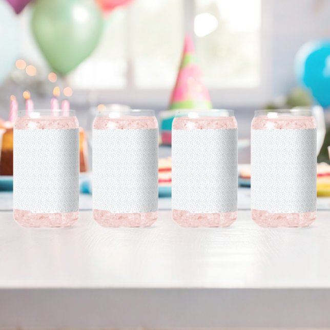 Personalized Winter Geometric Pattern Can Glass (Insitu (Birthday))