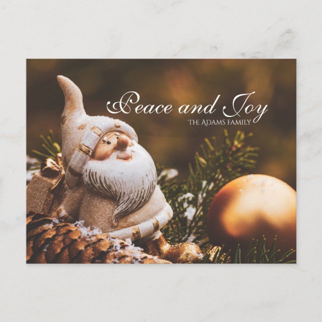 Personalized winter greeting postcard (Front)
