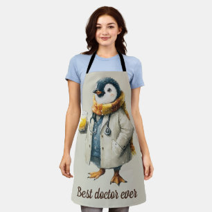 Personalized Winter Penguin “Best Doctor Ever” Apron