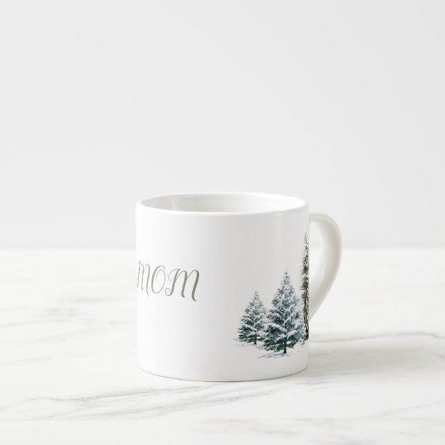 Personalized Winter Scene  Bone China Mug (Front Right)