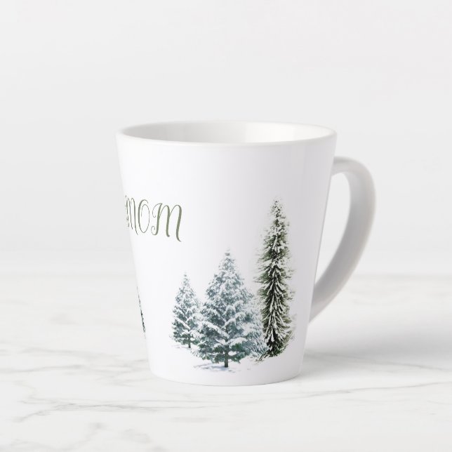 Personalized Winter Scene Latte Mug (Right Angle)