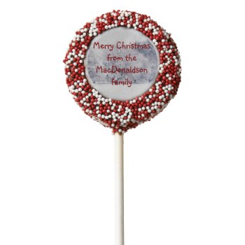 Personalized Winter Snowscene Chocolate Covered Oreo Pop by customcookiez at Zazzle