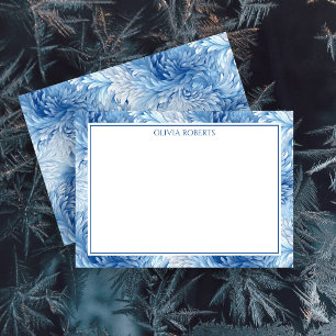 Personalized Winter Wonderland Blue Note Card