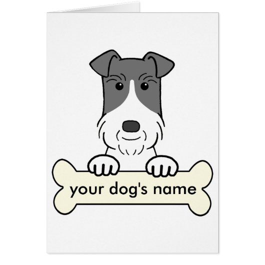Personalized Wire Fox Terrier Cards (Front)
