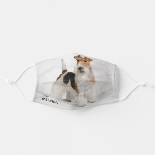 Personalized Wire Fox Terrier Photo Adult Cloth Face Mask