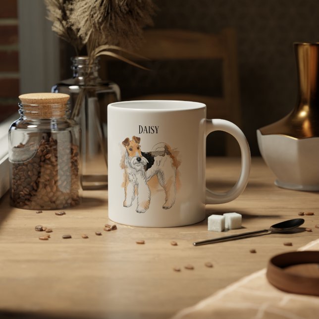 Personalized Wire Fox Terrier Photo Coffee Mug