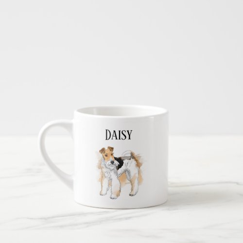 Personalized Wire Fox Terrier Photo Espresso Cup