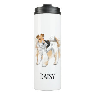 Personalized Wire Fox Terrier Photo Thermal Tumbler
