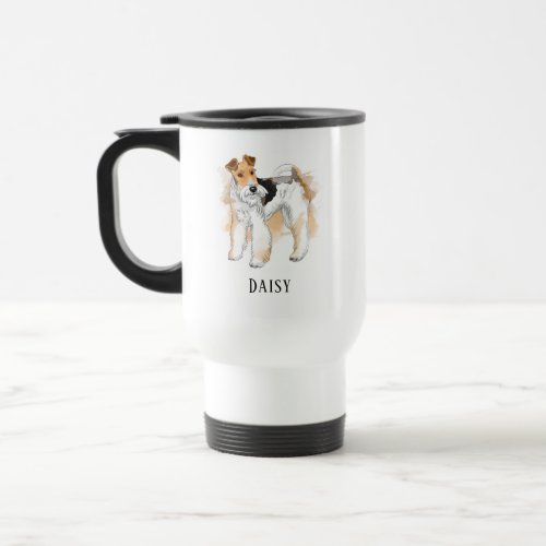 Personalized Wire Fox Terrier Photo Travel Mug