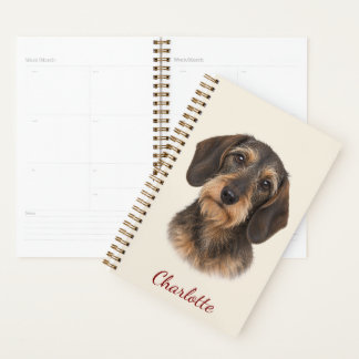Personalized Wire-Haired Dachshund with Name Planner