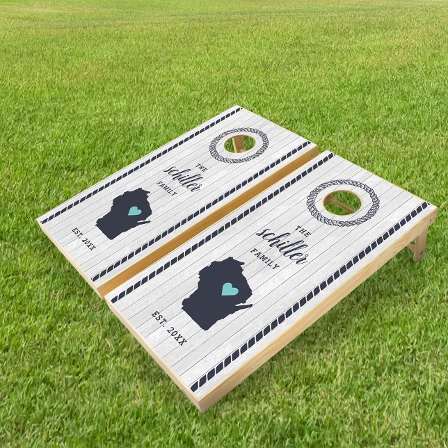 Personalized Wisconsin Family Name Cornhole Set (Creator Uploaded)