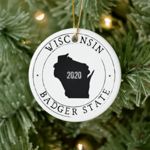 Personalized Wisconsin Ornament
