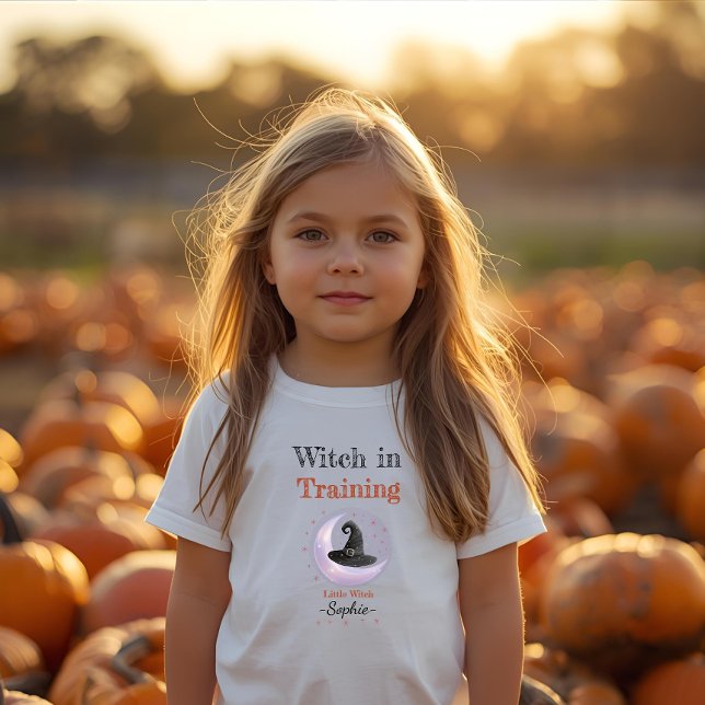  Personalized Witch in Training – Halloween  Toddler T-shirt (Creator Uploaded)