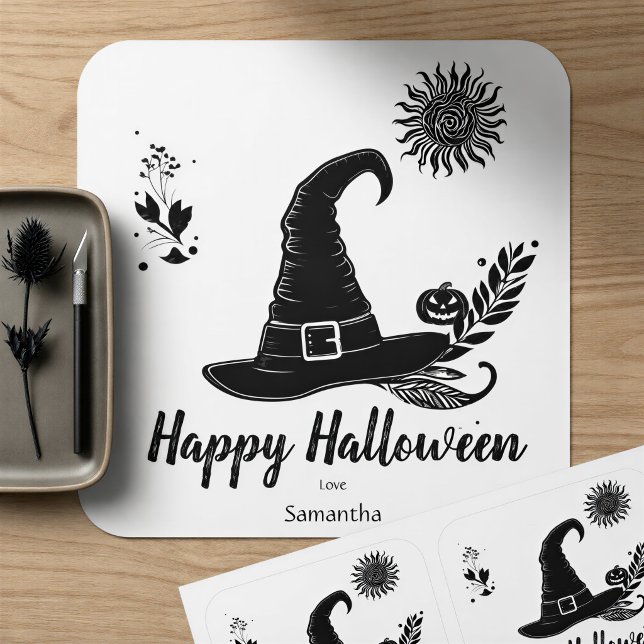 Personalized Witchcore Halloween Sticker Label (Creator Uploaded)