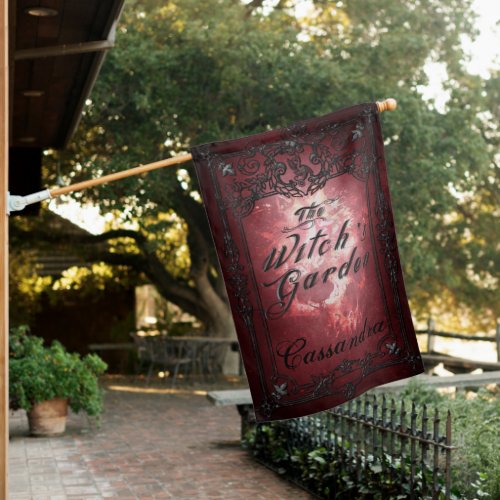 Personalized Witchs Garden House Flag