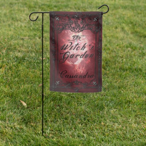 Personalized Witchs Garden House Flag