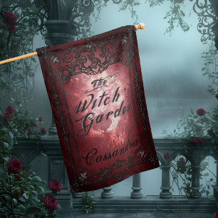 Personalized Witch's Garden House Flag
