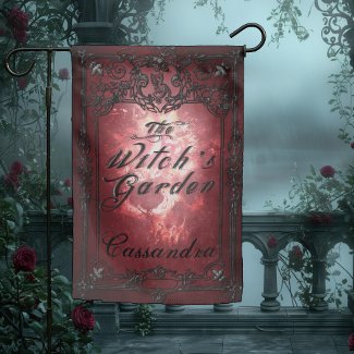 Personalized Witch's Garden House Flag