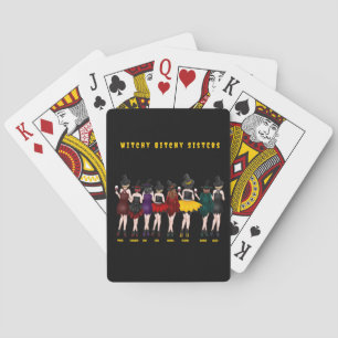 Personalized Witchy Bitchy Sisters  Poker Cards