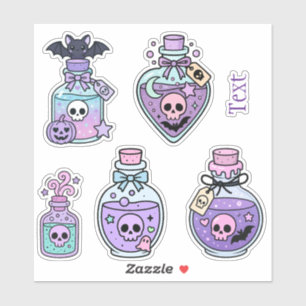 Personalized witchy potion bottles sticker