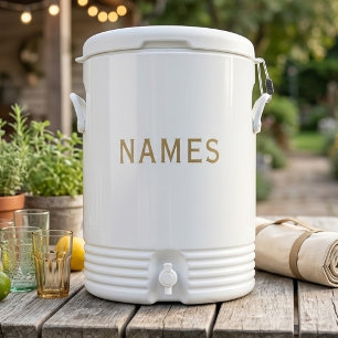 Personalized With 2 Last Name or Nickname on Them Beverage Cooler
