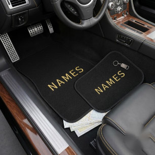 Personalized With 2 Last Name or Nickname on Them Car Floor Mat