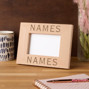 Personalized With 2 Last Name or Nickname on Them Engraved Frames