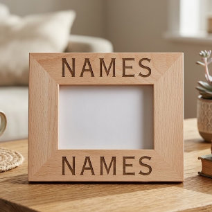 Personalized With 2 Last Name or Nickname on Them Engraved Frames