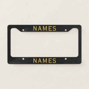 Personalized With 2 Last Name or Nickname on Them License Plate Frame