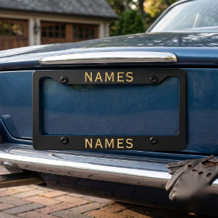 Personalized With 2 Last Name or Nickname on Them License Plate Frame