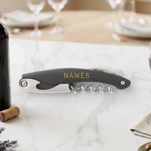 Personalized With 2 Last Name or Nickname on Them Waiter's Corkscrew