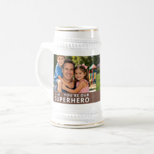 Personalized with 2 Photos and Text Beer Stein