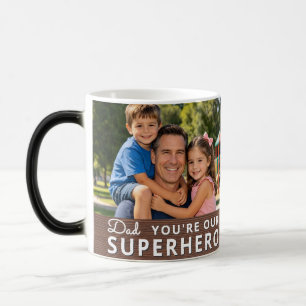 Personalized with 2 Photos and Text Color Morph Mug