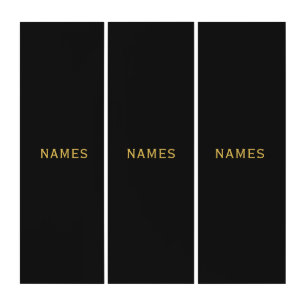 Personalized With 3 Last Name or Nickname on Them Triptych