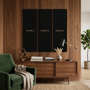 Personalized With 3 Last Name or Nickname on Them Triptych