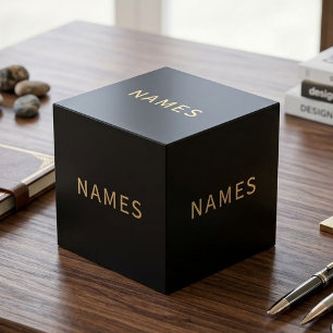 Personalized With 5 Last Name or Nickname on Them Cube